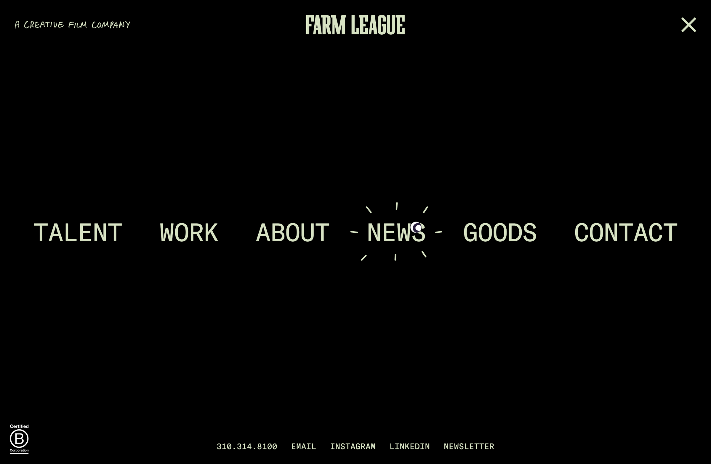 Fun animated SVG hover states on the Farm League site