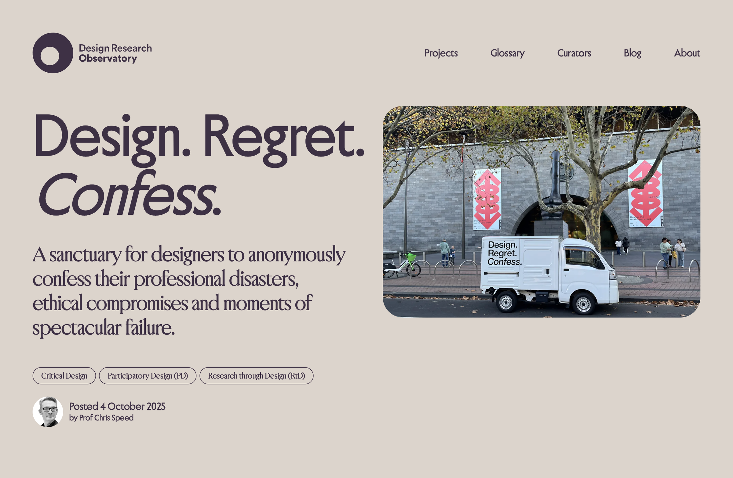 Stoked to see the Design Research Observatory site publicly launching